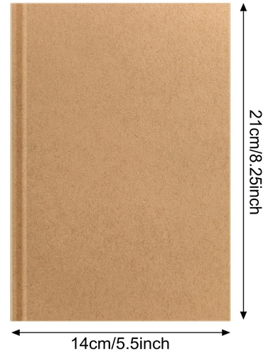 EOOUT Hardcover Sketchbook Unlined Notebook, 120 Sheets