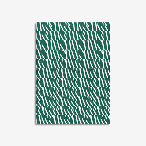 Linen Covered Wave 1 Hunter Green Notebook
