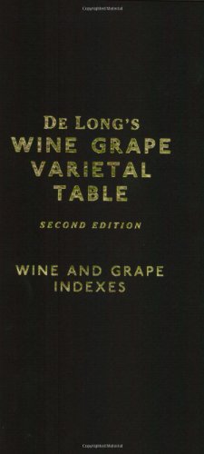 De Long's Wine Grape Varietal Table by Deborah and Steve De Long ...