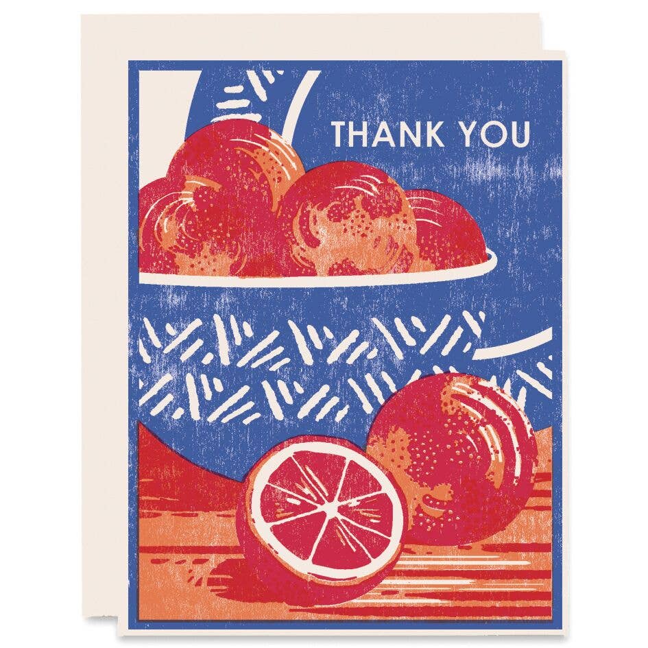 Blood Orange Thank You  Card