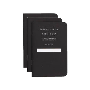 3.5X5.5" - Pocket Notebook - Soft Cover - Black: Ruled