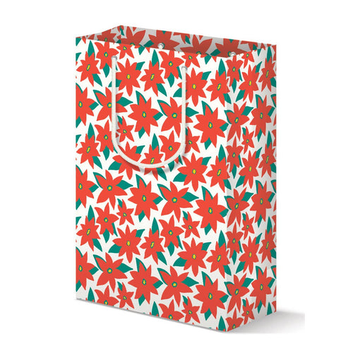 MODERN POINSETTIA GIFT BAG