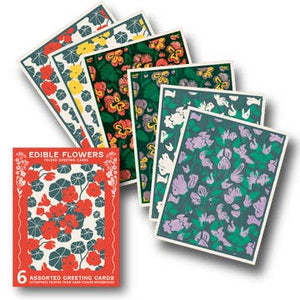 Edible Flowers Assorted Letterpress Cards Set