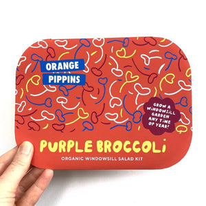 Windowsill Salad Kit: Organic Purple Broccoli