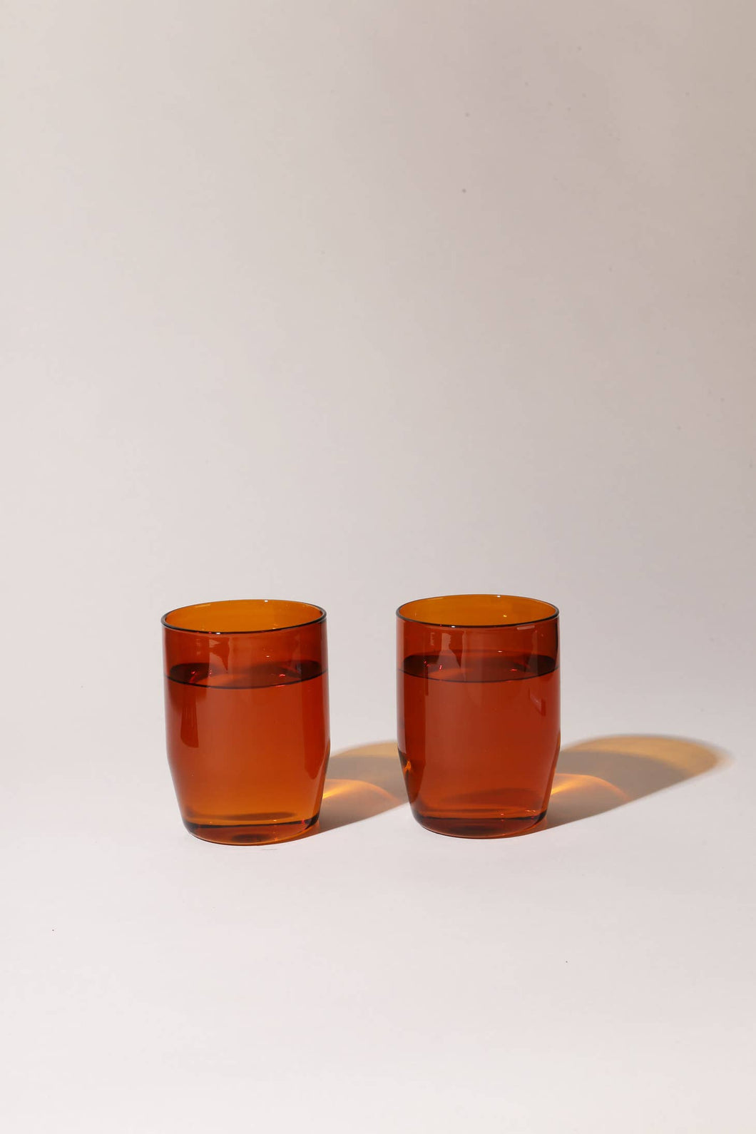 12 oz Double-Wall Amber Glass Set