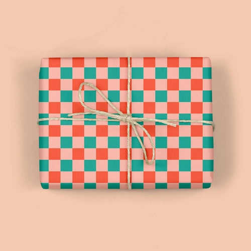 CHRISTMAS CHECKERBOARD - Holiday Gift Wrap (ROLL)