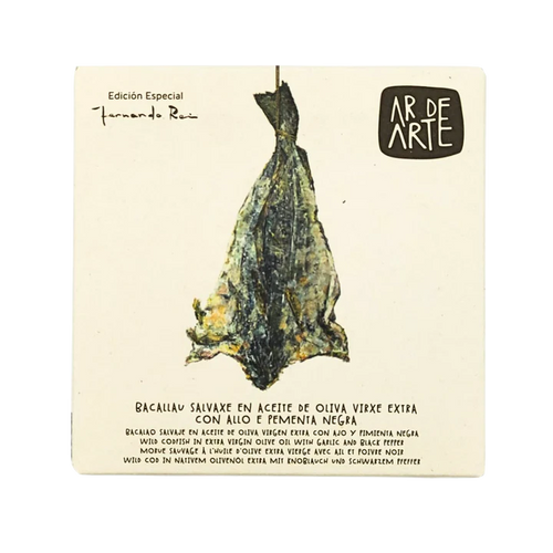 Ar de Arte Cod in Olive Oil with Garlic & Black Peppercorns
