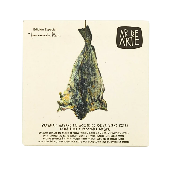 Ar de Arte Cod in Olive Oil with Garlic & Black Peppercorns