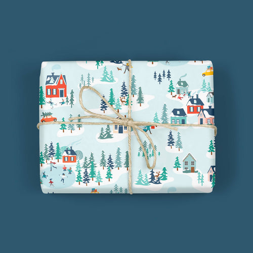 WINTER VILLAGE Gift Wrap (ROLL)