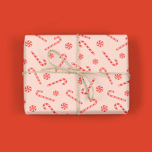 CANDY CANE LANE - Holiday Gift Wrap (ROLL)
