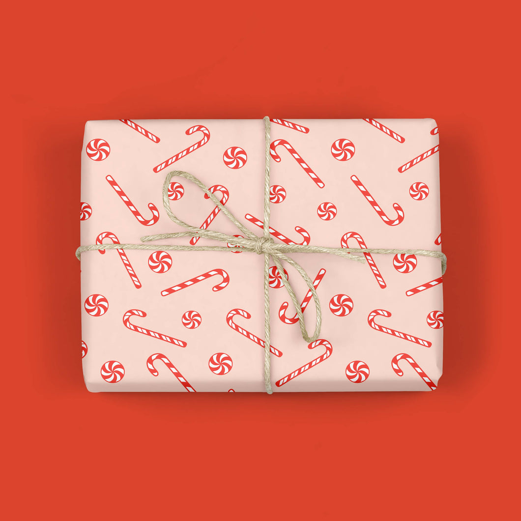 CANDY CANE LANE - Holiday Gift Wrap (ROLL)