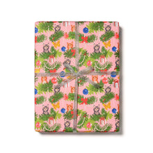 Meowy Christmas holiday wrapping paper: Double