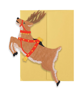 Reindeer Christmas Collection - Die Cut Card