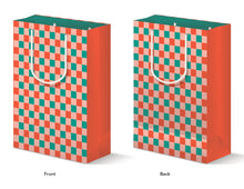 CHRISTMAS CHECKERBOARD GIFT BAG