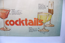 A framed vintage cocktail poster of unknown origin (circa 1970)