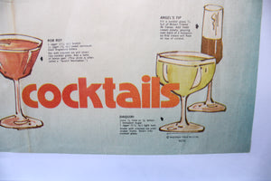 A framed vintage cocktail poster of unknown origin (circa 1970)