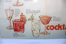 A framed vintage cocktail poster of unknown origin (circa 1970)