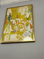 Large Abstract Table Framed Print
