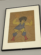 Ohio Outsider Artist Lewis Smith Color Drawing