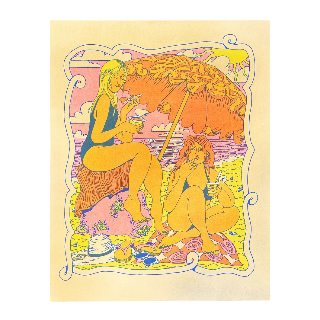 Pudding on the Beach Print