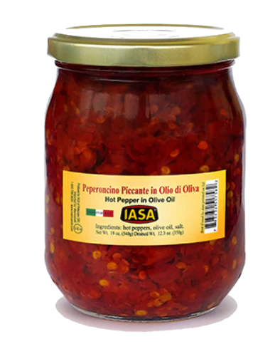 Hot Pepper Crushed in Oil, 540 g, IASA