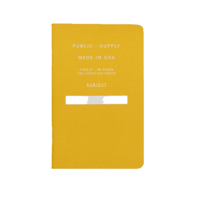 Public-Supply Pocket Notebook Yellow - Single