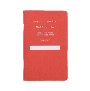 Public-Supply Pocket Notebook Red - Single