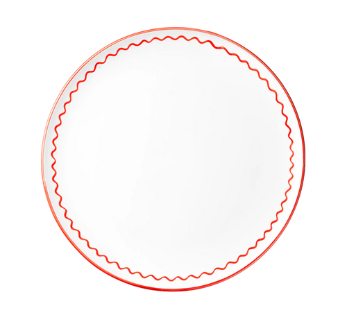 Lobster Red Zigzag Bistro Dinner Plate