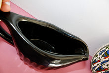 Vintage Black Ceramic Gravy Boat