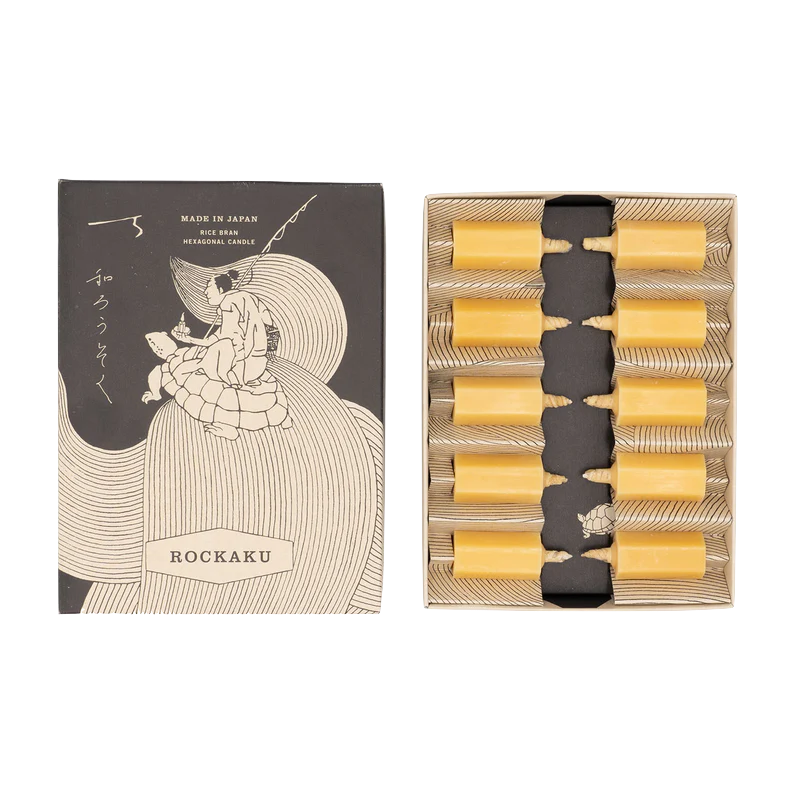 Daiyo Rice Bran Wax Candle ROCKAKU [ Hexagon ]