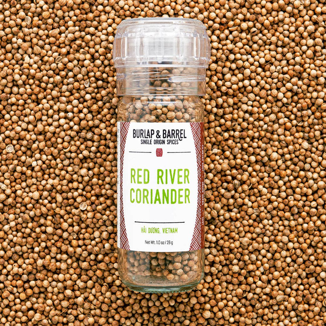 Red River Coriander - Single Origin Spice & Seasoning: 1.0 oz grinder top jar