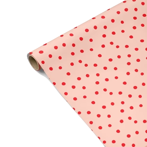 Blush Polka Dot Gift Wrap