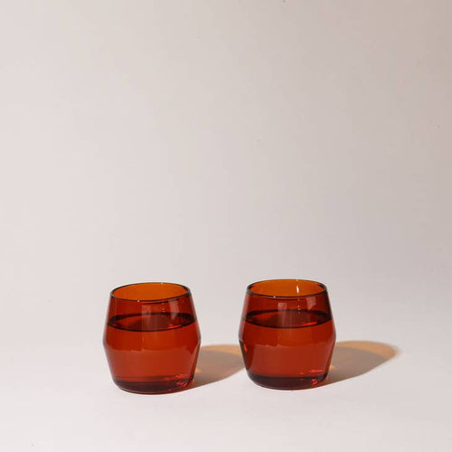6 oz Amber Glass Set