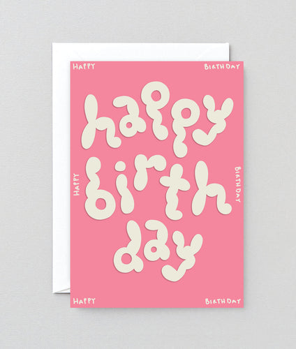 'happy Birthday' Embossed Greetings Card