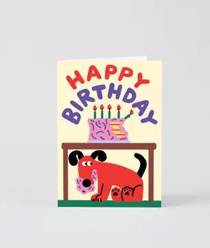 Happy Birthday Dog Ate the Cake Card