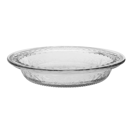 Embossed Deep Dish Glass Pie Pan-- 9.25 inches