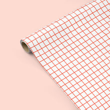 MODERN GRID Red Gift Wrap Sheets