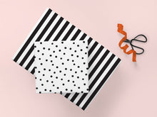 POLKA DOTS B&W Gift Wrap Sheets