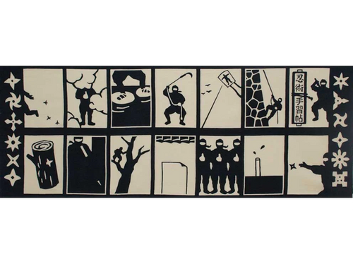 TENUGUI MANGA Cartoon NINJA Arts