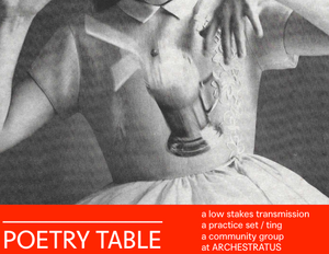 TUES DEC 12 / POETRY TABLE with guide Ariela Gittlen and all of you