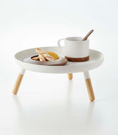 Countertop Pedestal Tray (5" H)  - Steel + Wood