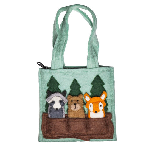 Felt Woodland Friends Puppet Bag