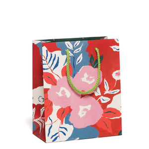 Ruby Red Flower holiday gift bag