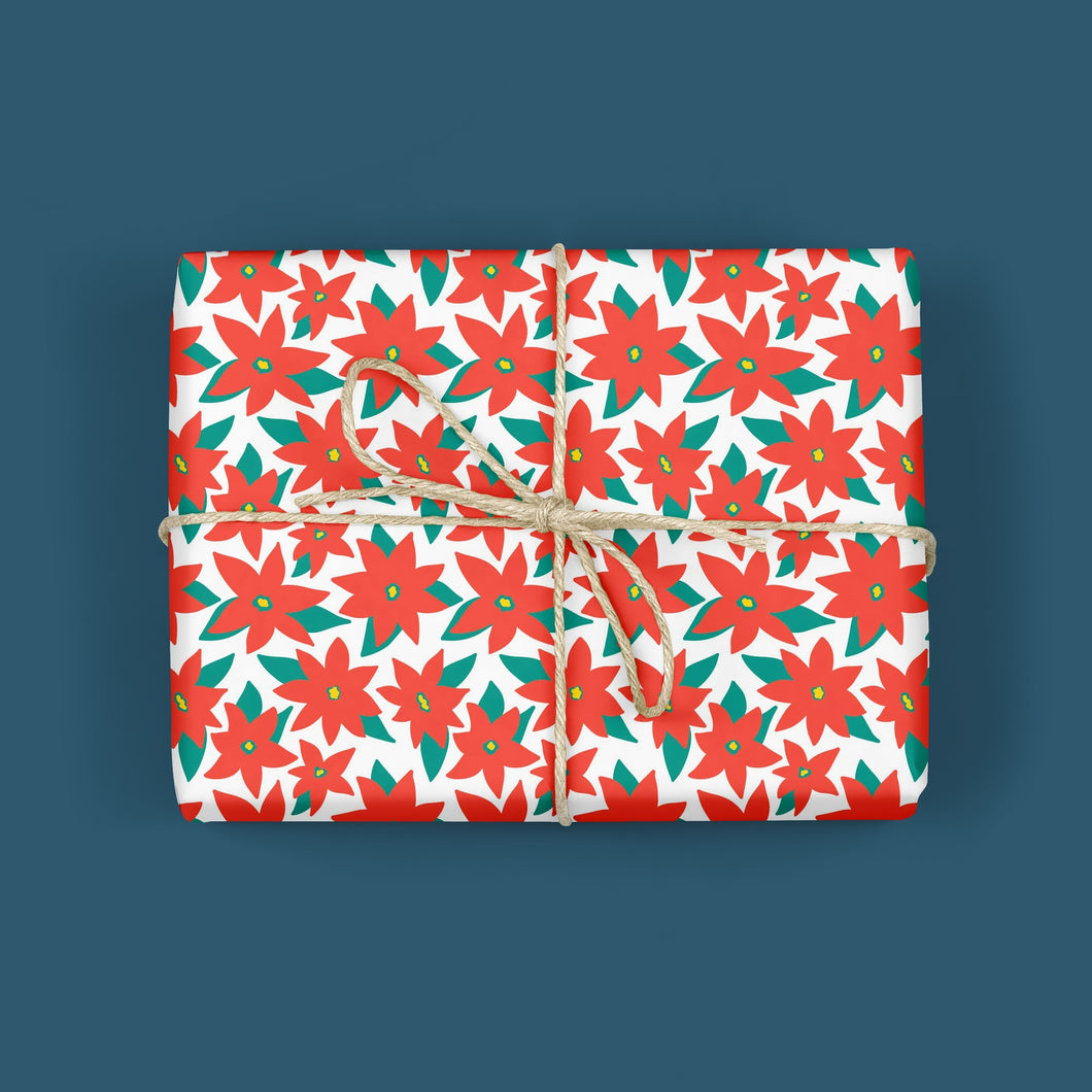 Poinsettia Gift Wrap