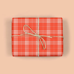 Red Christmas Plaid Gift Wrap