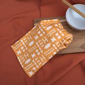 Ding Ding Tea Towel-- Apricot Pankaj Print