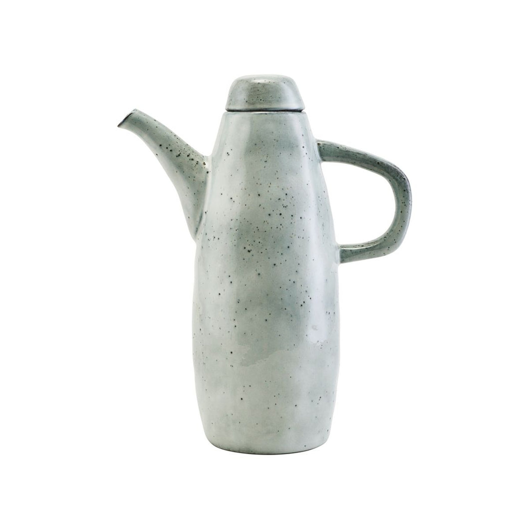 Gray Stoneware Jug with Lid