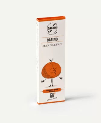 Sabadi Darino Organic Traditional Modica Chocolate w/ Ciaculi Late Mandarin 50%, 50 g