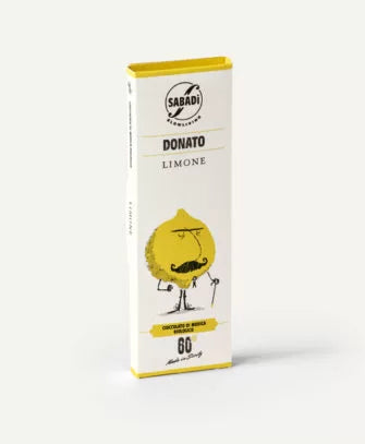 Sabadi Donato Organic Traditional Modica Chocolate w/ Lemon 60%, 50 g