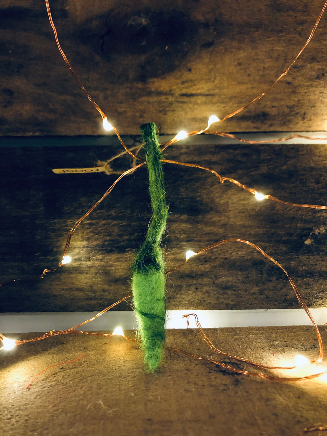 Felted Pepper Ornament- Green- Tiny